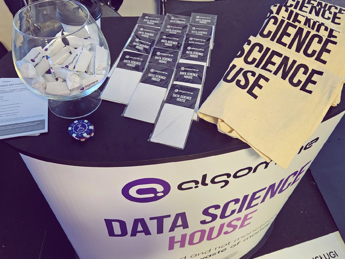 Algomine booth at a conference