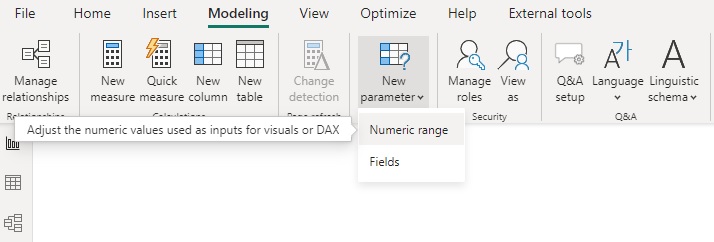 Screen showing how to use Manual Input function in Power BI. Power BI, business intelligence, visual analytics, advanced analytics, big data analytics