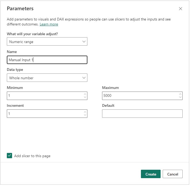 A screen showing how to use Manual Input function in Power BI. Power BI, business intelligence, visual analytics, advanced analytics, big data analytics